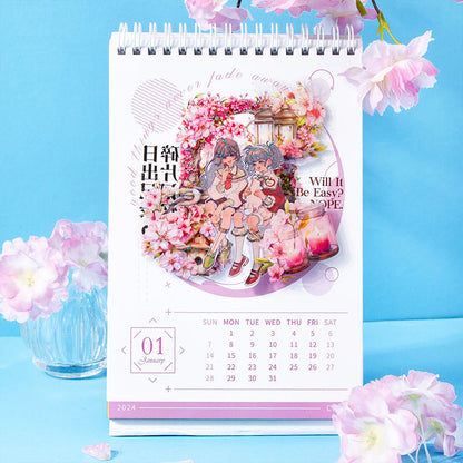 Encounter cherry blossoms Sticker