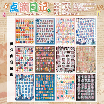 Little Moments Diary Series Sticker Book featuring book designs for journaling, scrapbooking and collage
