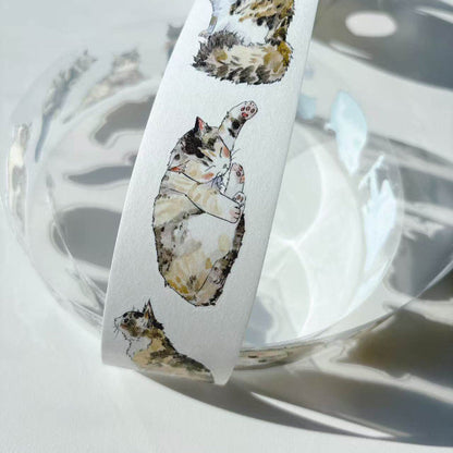 Whole Roll 3.5cm*10m kitty Die Cutting Washi/PET/Fog PET Tape for journaling, scrapbooking and collage