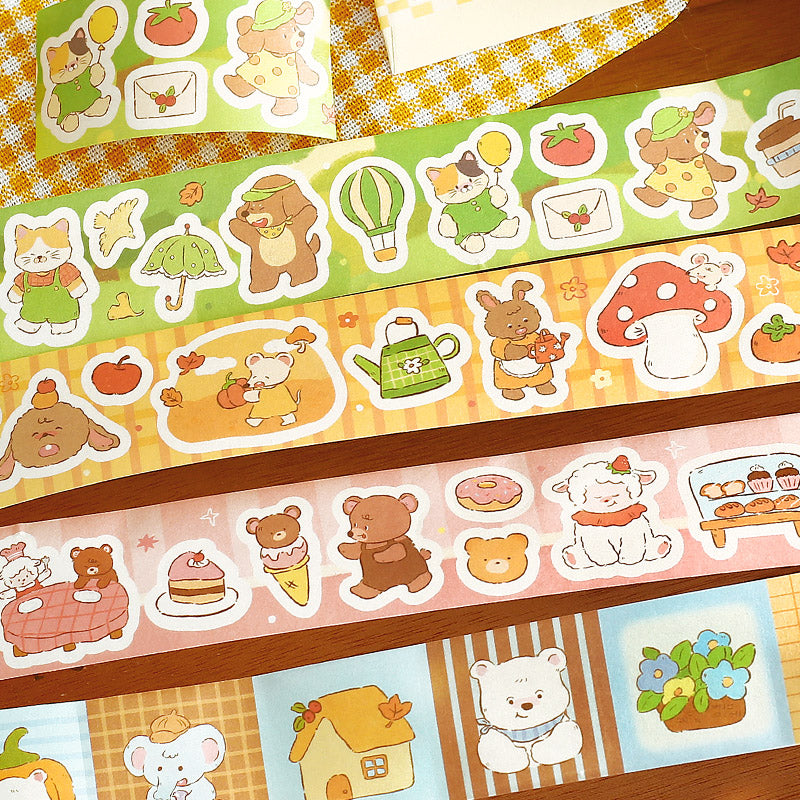 Forest Cute Friends Series Die Cutting Washi Tape
