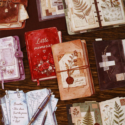 Old Memories Journal Series Sticker featuring old designs for journaling, scrapbooking and collage