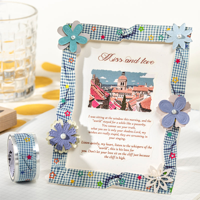 Floral Ruffled Series Washi Tape featuring floral designs for journaling, scrapbooking and collage
