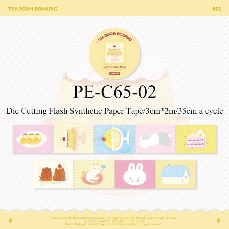 Tea Room Tour Series Die Cutting Flash Synthetic Paper Tape