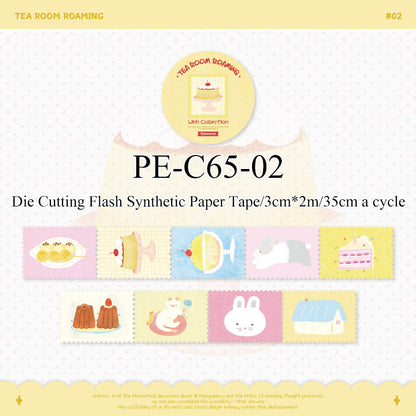 Tea Room Tour Series Die Cutting Flash Synthetic Paper Tape