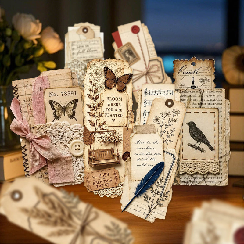 Old Layer Collection Series Sticker featuring old designs for journaling, scrapbooking and collage