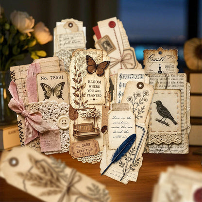 Old Layer Collection Series Sticker featuring old designs for journaling, scrapbooking and collage