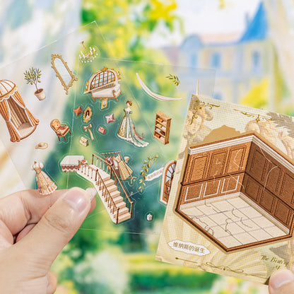 Mini Landscape Series 3D Sticker Book featuring book designs for journaling, scrapbooking and collage