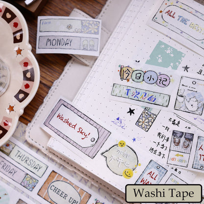 Whole Roll 3cm*3m Many Marks Die Cutting Washi/Fog PET Tape