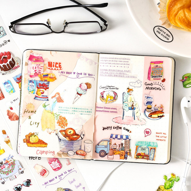 The feeling of life series Die Cutting PET Tape Set for journaling, scrapbooking and collage