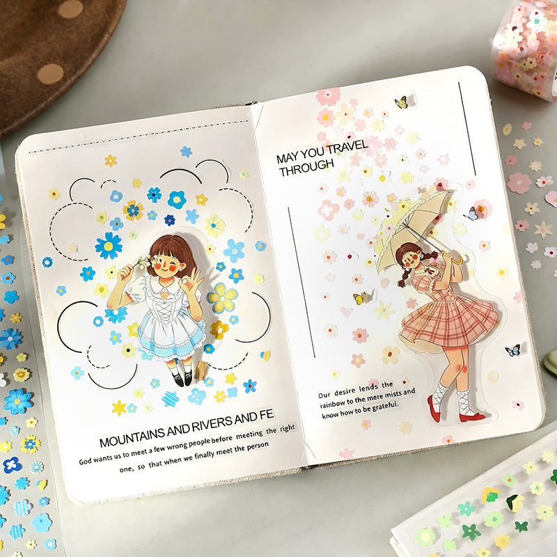 Mihua Collection Series Die Cutting Synthetic Paper Tape for journaling, scrapbooking and collage