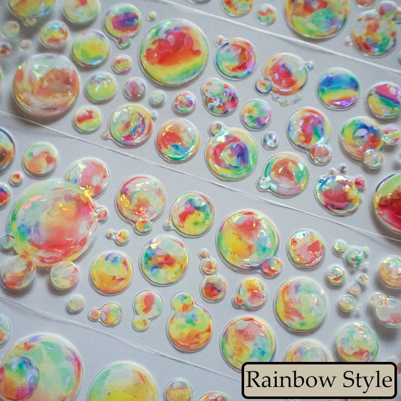 6cm*100cm Colorful Bubbles Die Cutting Shell Light PET Tape