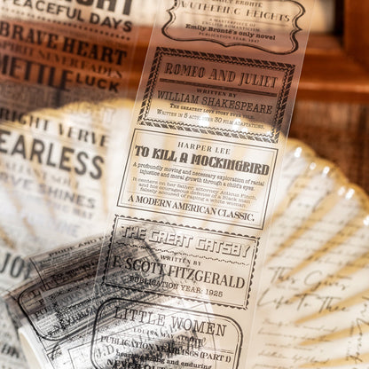Textual Theatre Series PET Tape for journaling, scrapbooking and collage