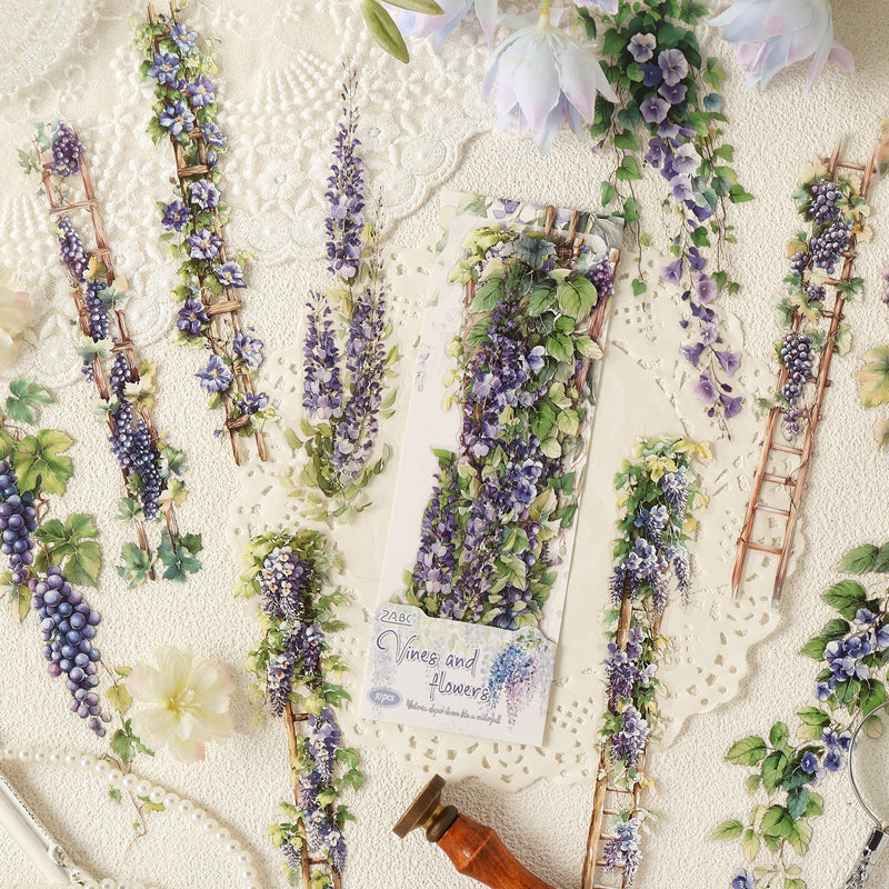 Vines lead flowers Sticker