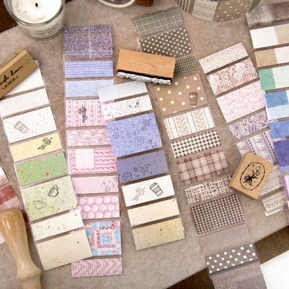 Time Weaving Machine Series Die Cutting White Kraft Paper Tape featuring white designs for journaling, scrapbooking and collage