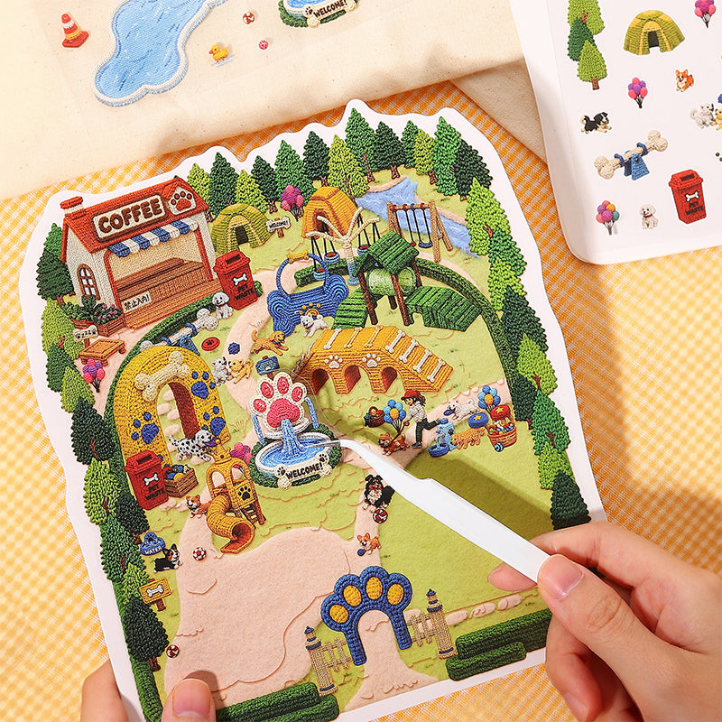 Pet Paradise Series 3D Sticker for journaling, scrapbooking and collage