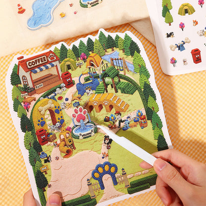 Pet Paradise Series 3D Sticker for journaling, scrapbooking and collage