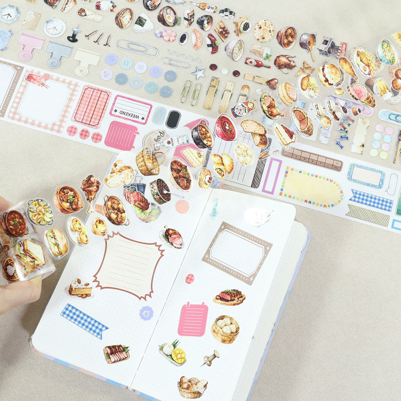 Warm Food Tape Set for journaling, scrapbooking and collage
