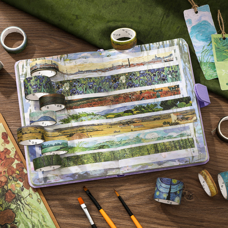 Van Gogh Fragment Series Washi Tape Set for journaling, scrapbooking and collage