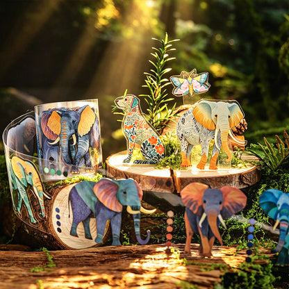Maurice Animal Imprint Series Die Cutting PET Tape featuring animal designs for journaling, scrapbooking and collage