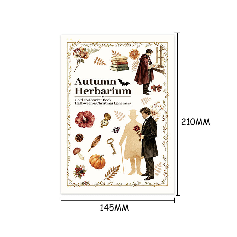 Autumn Memories Sticker Book featuring autumn, and book designs for journaling, scrapbooking and collage