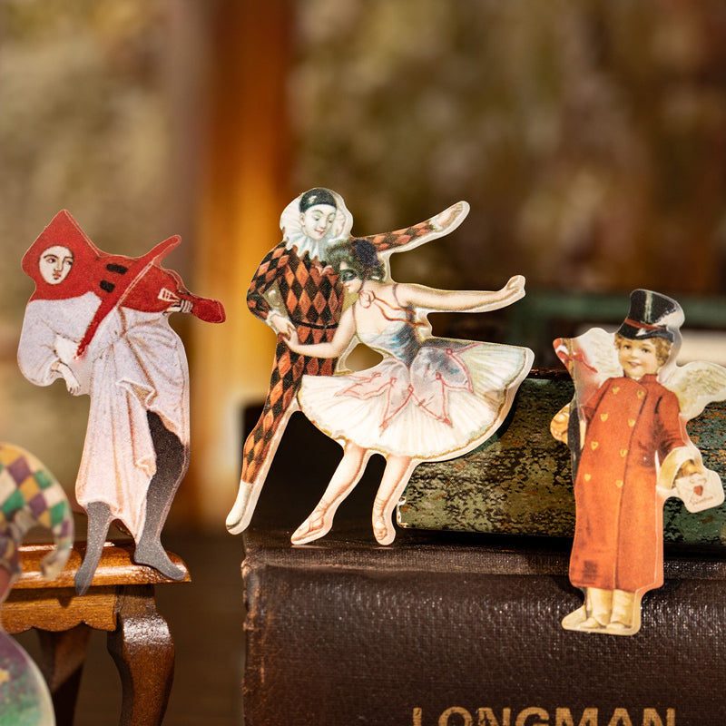 Retro Sanctuary Series Sticker Book featuring retro, and book designs for journaling, scrapbooking and collage