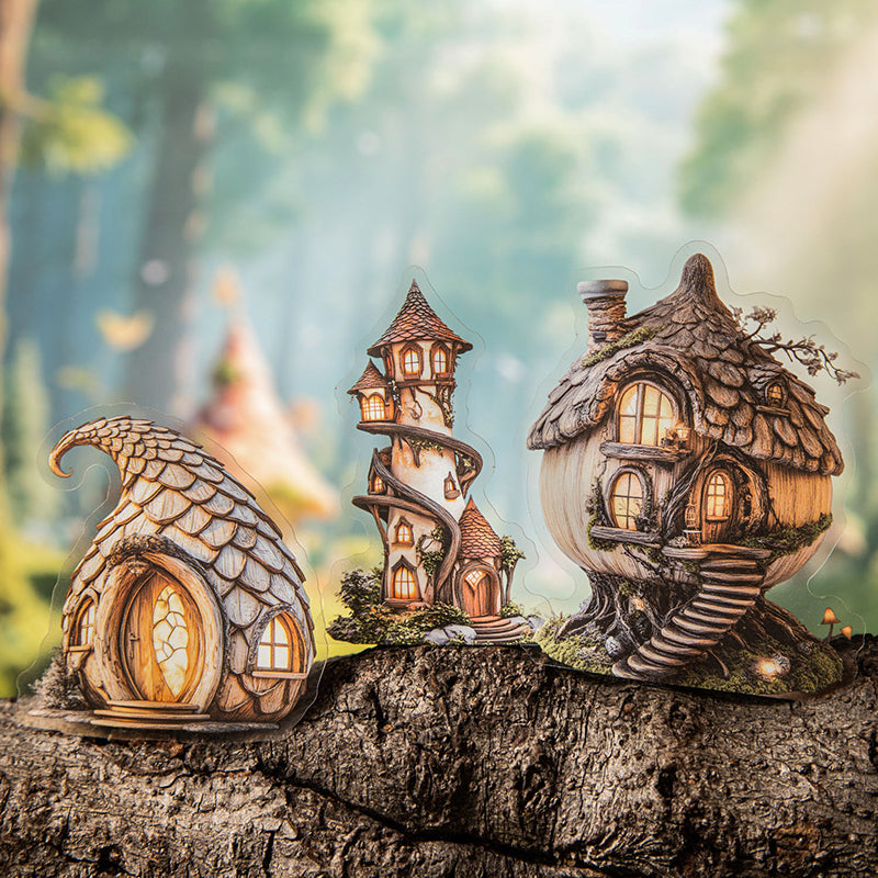 Elven Fantasy House Series Sticker featuring fantasy, and house designs for journaling, scrapbooking and collage
