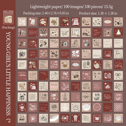 Papier de scrapbooking « Exquisite Girl » avec cartes à poinçonner 100 jours, 100 pièces