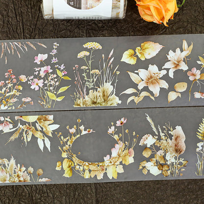 Autumn Blossom Dream Fog PET Tape featuring dream, and autumn designs for journaling, scrapbooking and collage
