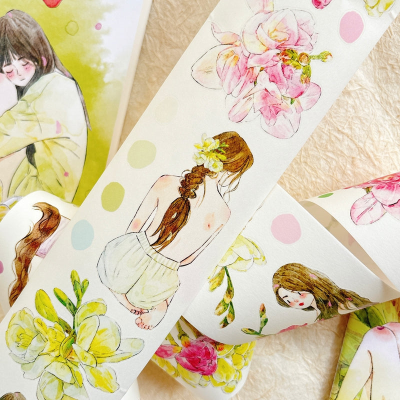 Whole Roll 6cm*5m Appearance Die Cutting Washi/PET/Fog PET Tape for journaling, scrapbooking and collage