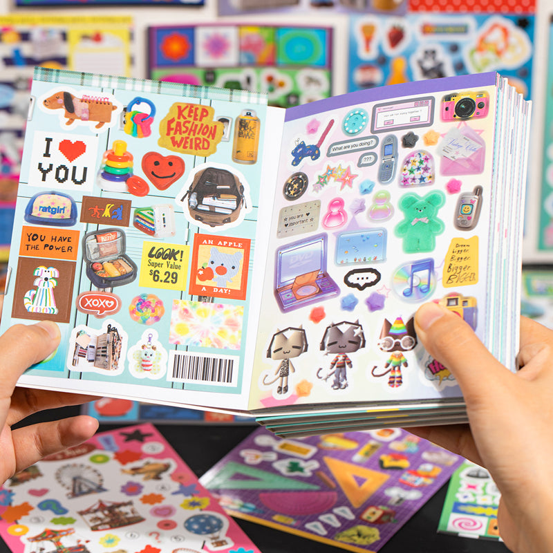 Color Preview Series Sticker Book featuring book, and color designs for journaling, scrapbooking and collage