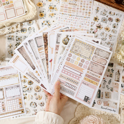 Retro Diary Sticker Book featuring retro, and book designs for journaling, scrapbooking and collage