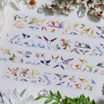 4.5cm*100cm Litter of chirps Die Cutting PET Tape for journaling, scrapbooking and collage