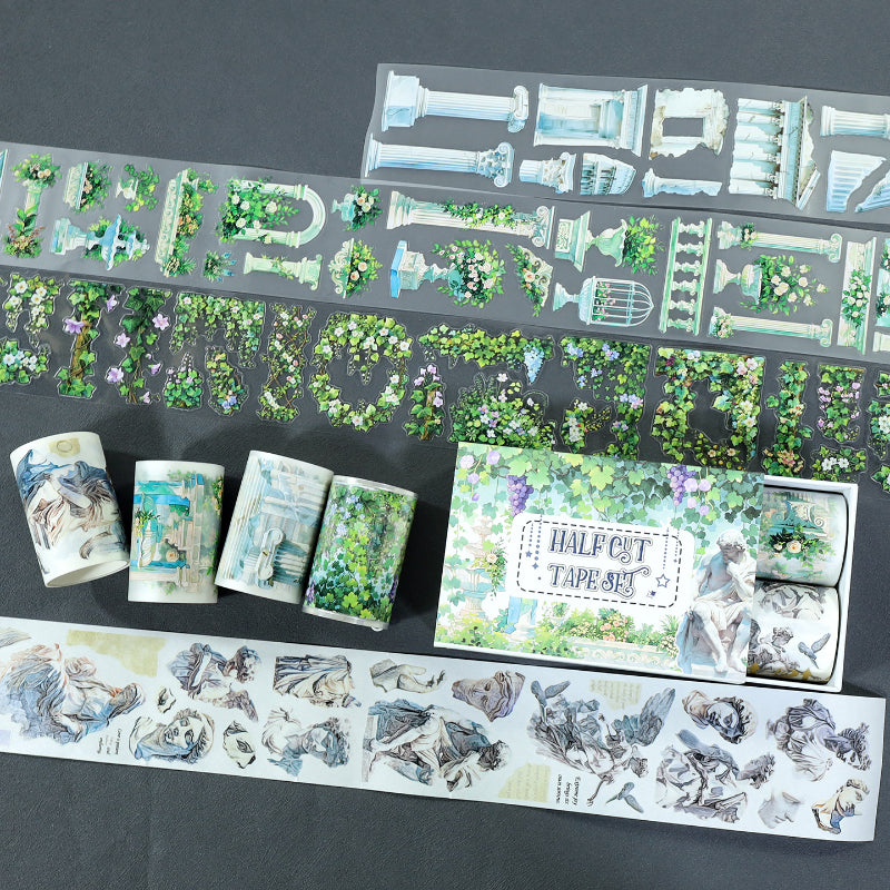 Garden Of Ruins Tape Set featuring garden designs for journaling, scrapbooking and collage
