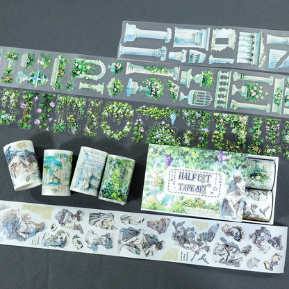 Garden Of Ruins Tape Set featuring garden designs for journaling, scrapbooking and collage