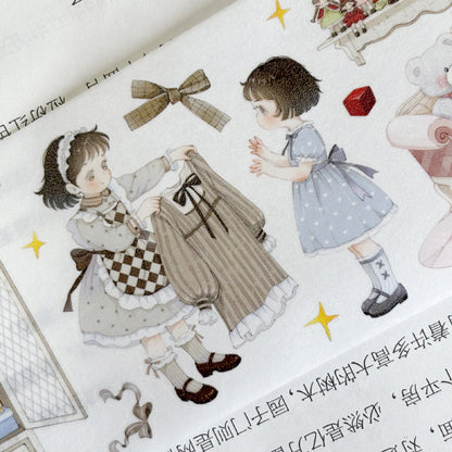 5.5cm*102cm Lily's Sweet House Die Cutting Washi/PET Tape featuring sweet, and house designs for journaling, scrapbooking and collage
