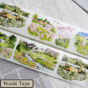 Whole Roll 7cm*5m Blossoming Wildlands Die Cutting Washi/PET Tape