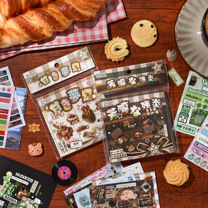 Memory Fragment Series Sticker Book featuring book designs for journaling, scrapbooking and collage