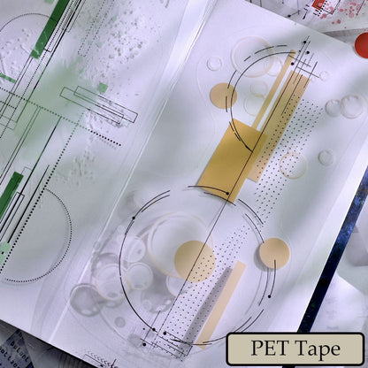 Whole Roll 10cm*5m Time Sketches Die Cutting Washi/PET Tape