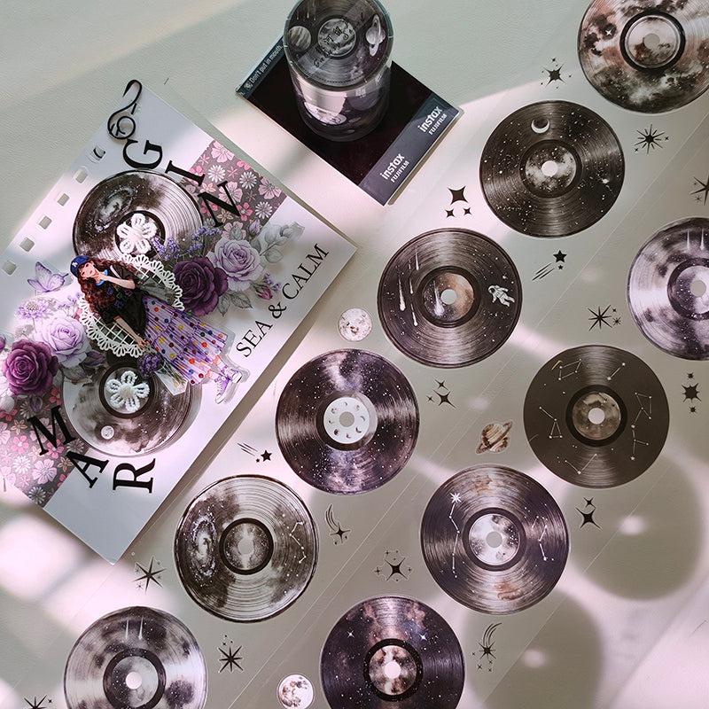 Whole Roll 7cm*3m Galaxy Sound Recording Die Cutting PET Tape
