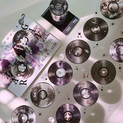 Whole Roll 7cm*3m Galaxy Sound Recording Die Cutting PET Tape