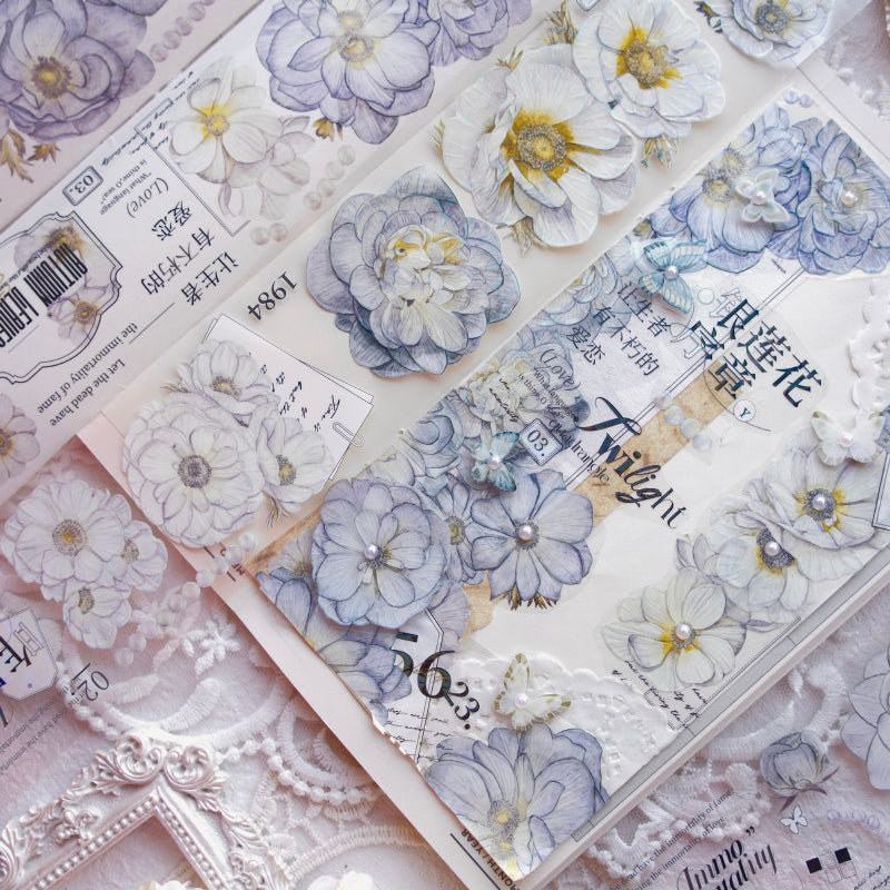 6cm*150cm Silver Lotus Washi/PET Tape