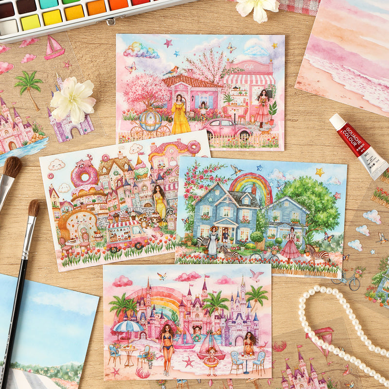 Flower Path Fantasy Journey Sticker Book