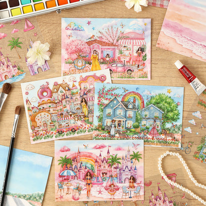 Flower Path Fantasy Journey Sticker Book
