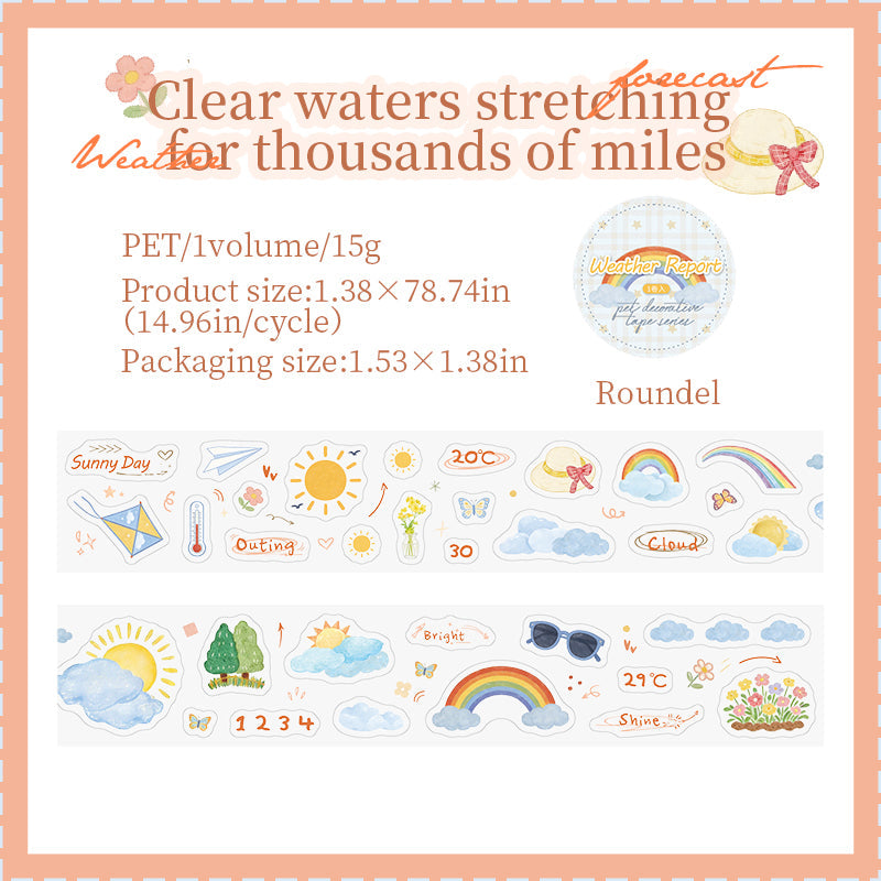 Weather Forecast Series Die Cutting PET Tape