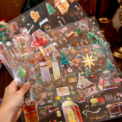 Christmas Gingerbread Town Series 3D Sticker for journaling, scrapbooking and collage