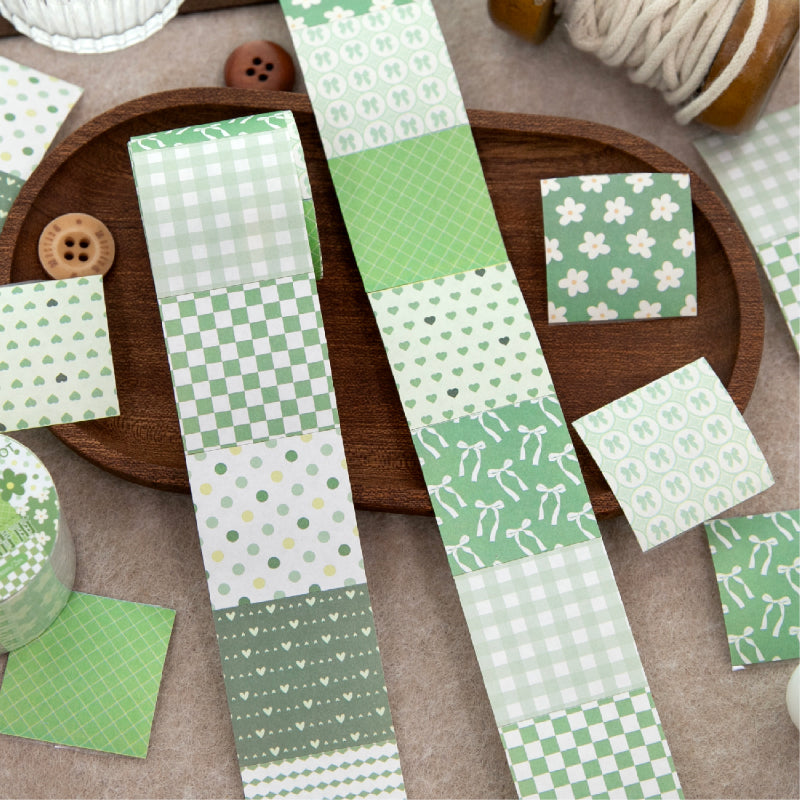 Dot Pattern Battle Series Die Cutting White Kraft Paper Tape featuring white, and dot designs for journaling, scrapbooking and collage