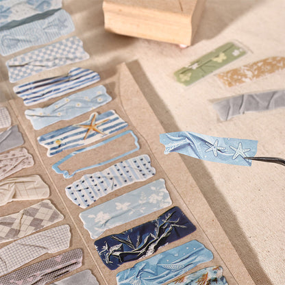 Folded Pages Series Die Cutting PET Tape featuring old designs for journaling, scrapbooking and collage