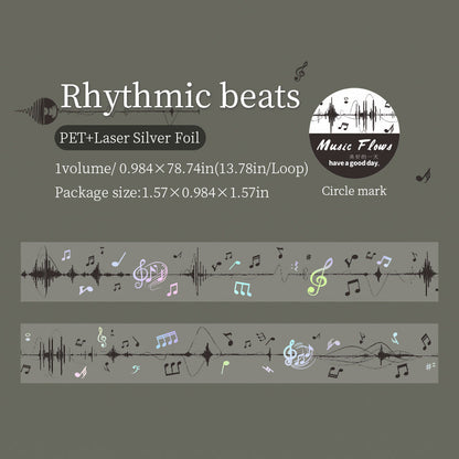 The Music Flow Series Laser Silver PET Tape