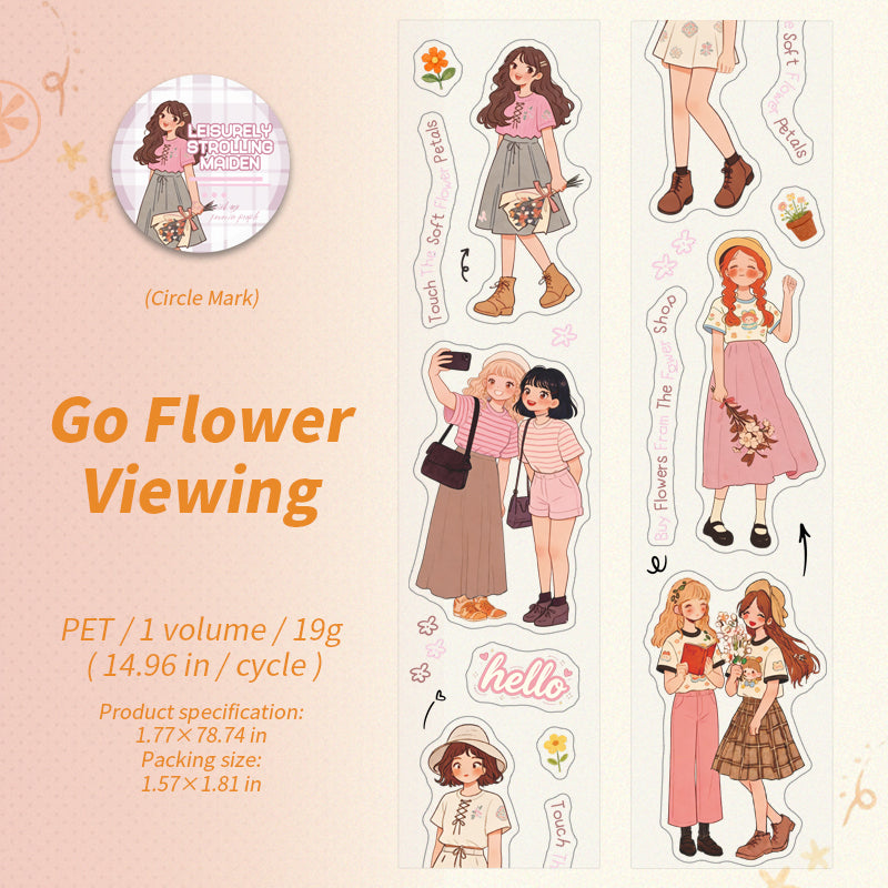 The orange flavored girl series Die Cutting PET Tape