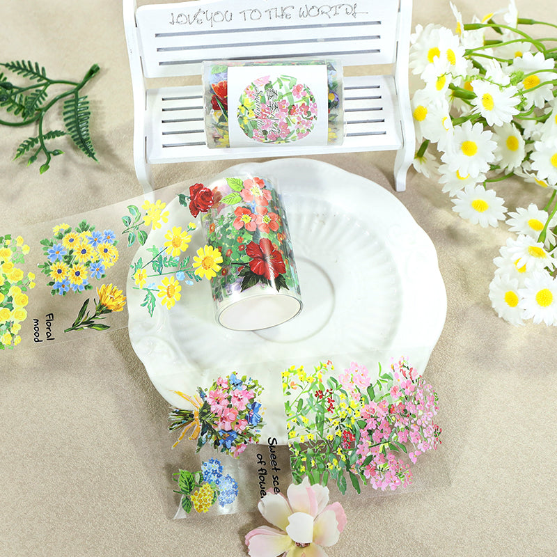 Spring Blossoms PET Tape featuring spring designs for journaling, scrapbooking and collage